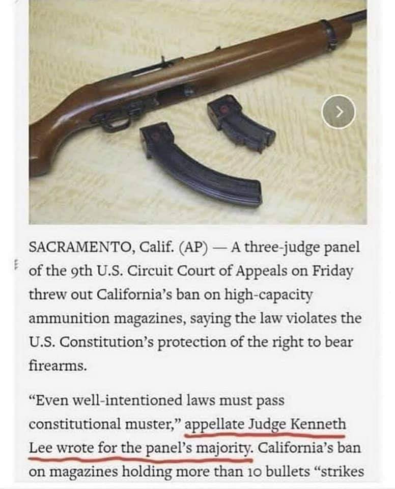 Ken Lee, the judge on the 9th circuit who wrote the majority opinion striking down California's magazine ban, was one of the Roof Koreans.My man.
