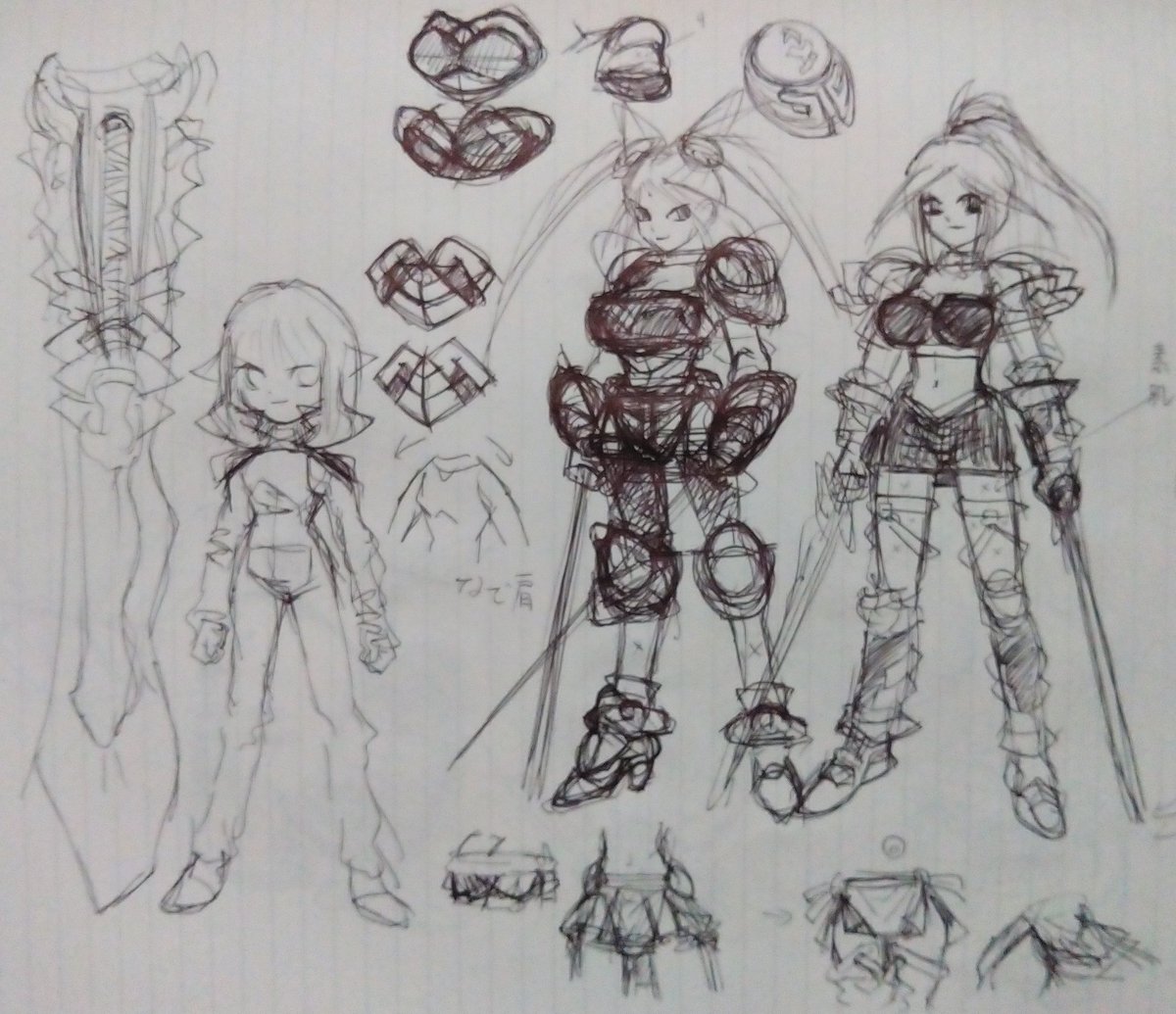 高校のとき描いたオークション向けイラストの原画コピー コピックの塗り方で迷走 郷深ちあきのイラスト
