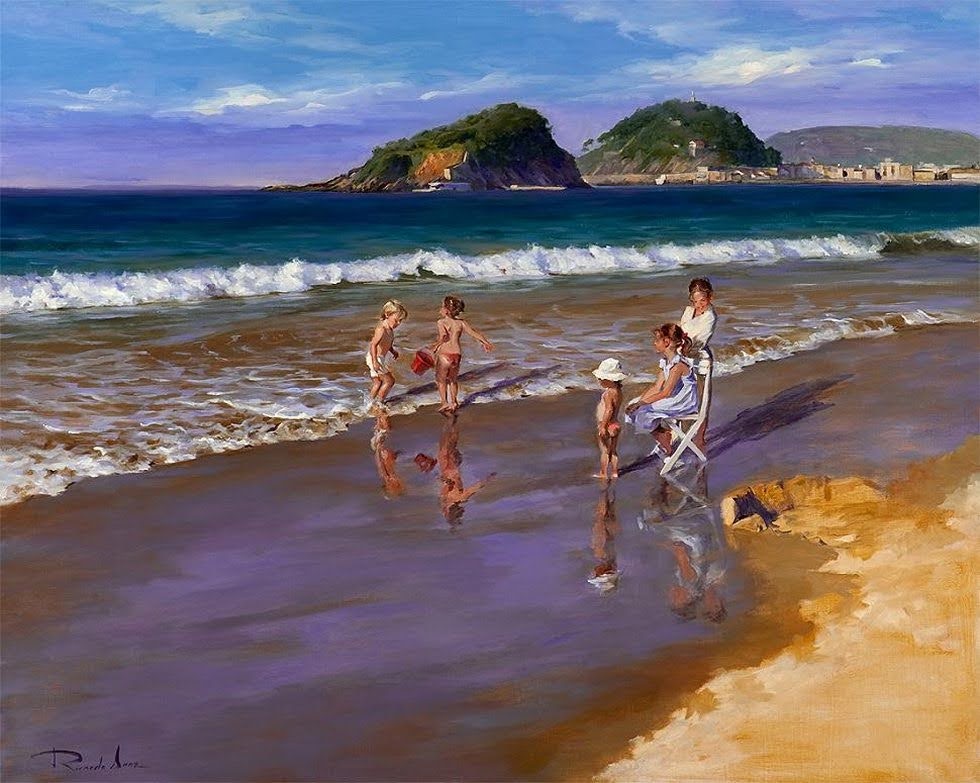 Ricardo Sanz.
( Spain, 1957 ) 
Children on the beach, 2010