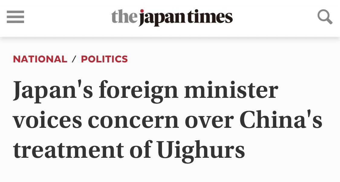 Hilarious that Japan is one of the countries condemning China’s treatment of Muslims!Japan, who has not yet issued an official apology for slaughtering Chinese Muslims en masse and razing hundreds of masjids to the ground (WW2), is now concerned about Chinese Muslims. 