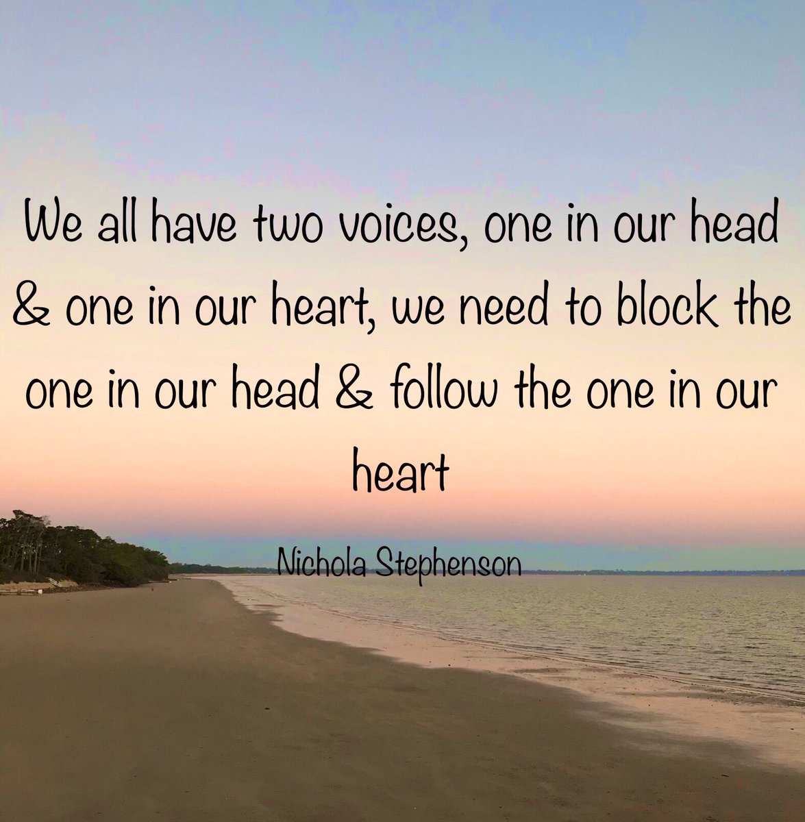 nickystevo's tweet photo. We all have 2 voices, 1 in our head &amp; 1 in our heart, we need to block the 1 in our head &amp; follow the 1 in our heart 💕 #ThinkBIGSundayWithMarsha #makeyourownlane #JoyTrain #SundayMotivation #Follow your #heart 💕 #FamilyTrain https://t.co/D76U0ulTJf