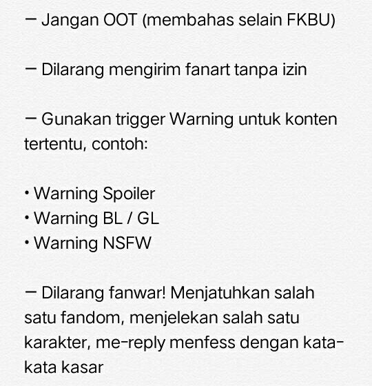 techfess's tweet image. —「ＲＵＬＥＳ！」

Tolong dibaca dan dipatuhi!
