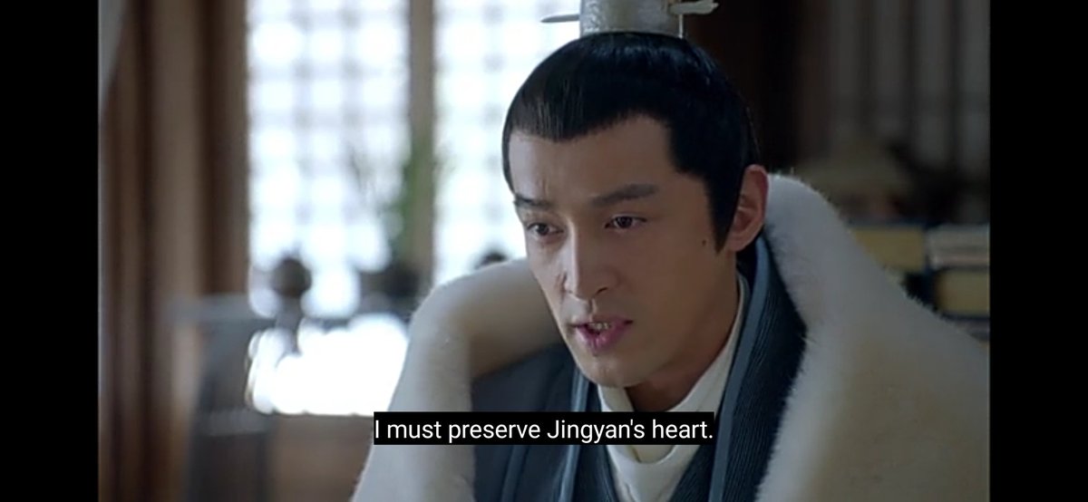 He wants to protect Prince King's morality. He won't let jingyan's heart be poisoned by the darkness he suffered from 