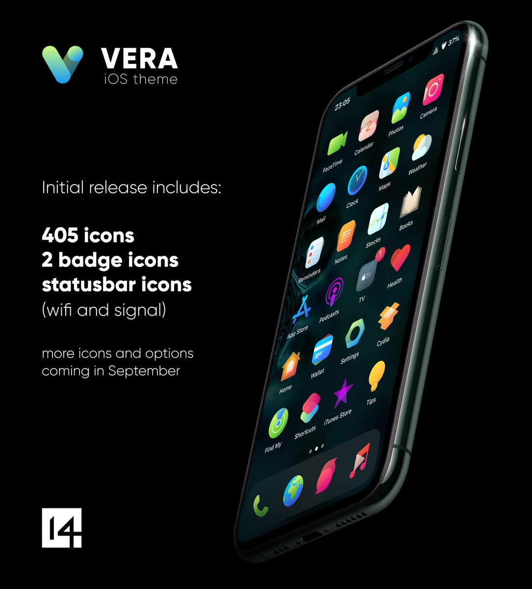 vukandric's tweet image. Vera iOS theme available on @TwickdRepo 

Grab it now:
repo.twickd.com/package/com.tw…

Follow me (you can follow @One4Studio too), like and retweet and you can win one out of 5 promo codes on Tuesday!

#ios #Jailbreak #iostheme #iconpack #icons #glyph