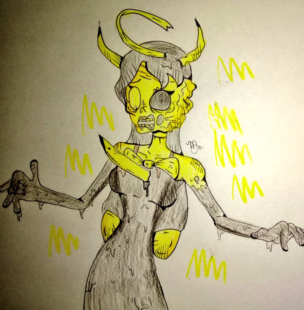 MarckTheArtGuy's tweet photo. The angel has been uncrowned.
#Bendy_and_the_ink_machine #BENDY #bendychapterfour #BATIM #fanart #drawing https://t.co/Robzz20tIE