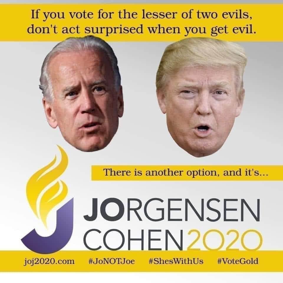 AshleyRLemoine's tweet photo. #LetHerSpeak #LetHerDebate #sheswithus #Jo20 #JoJorgensen2020 https://t.co/x6ogaJRZps