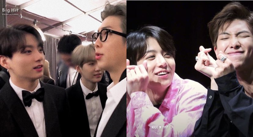 The way jungkook looks at namjoon with so much love