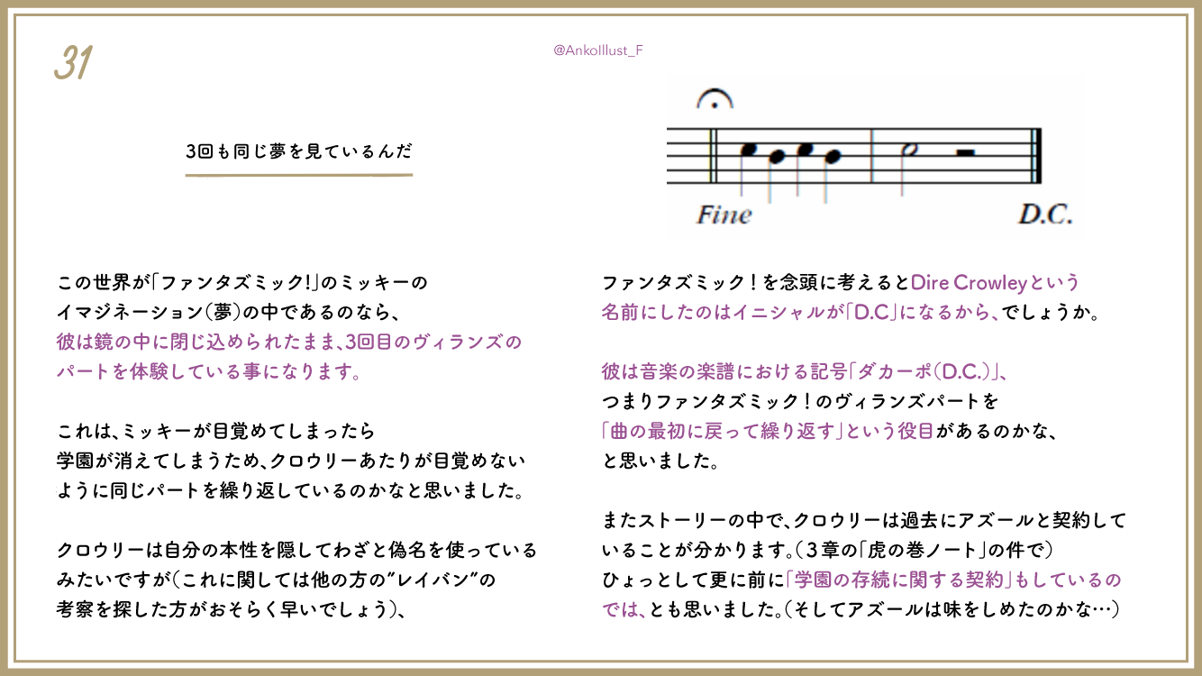 あんこf 熱 1 3後編 ツイステの世界は ミッキーの夢物語 のミッキーが 寝ている最中にヴィランズのファンタズミック に閉じ込められ 寝る前に読んでいた 鏡の国のアリス が影響してしまった夢の中です たぶん これで ツイステopの歌詞の