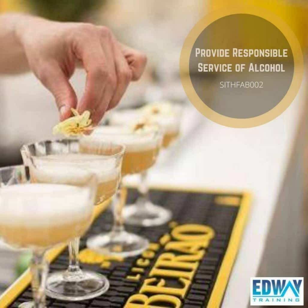 EdwayTraining's tweet photo. Hold a valid NSW #RSA #certificate to #sell or #serve #alcohol in #Sydney and the rest of #NSW. #Enrol for our RSA (Provide Responsible Service of Alcohol SITHFAB002) #Training #Courses. https://t.co/yFf3MfFgyy https://t.co/5O5JaLtRlT