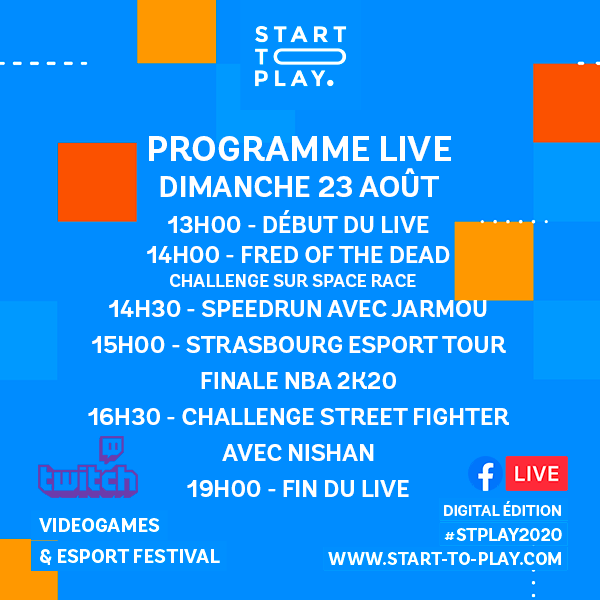 Festival_STP's tweet photo. Quelques heures avant le lancement de la deuxième journée du Festival START TO PLAY 100% en ligne, on vous dévoile la programmation !
Rendez-vous à 13h00 Jeu vidéo #STPLAY2020 

#STPLAY2020 @ViaStoria @CaissEpargneGEE @OrangeGrandEst @strasbourg https://t.co/tFkWokTny2 https://t.co/AkrytefyaN