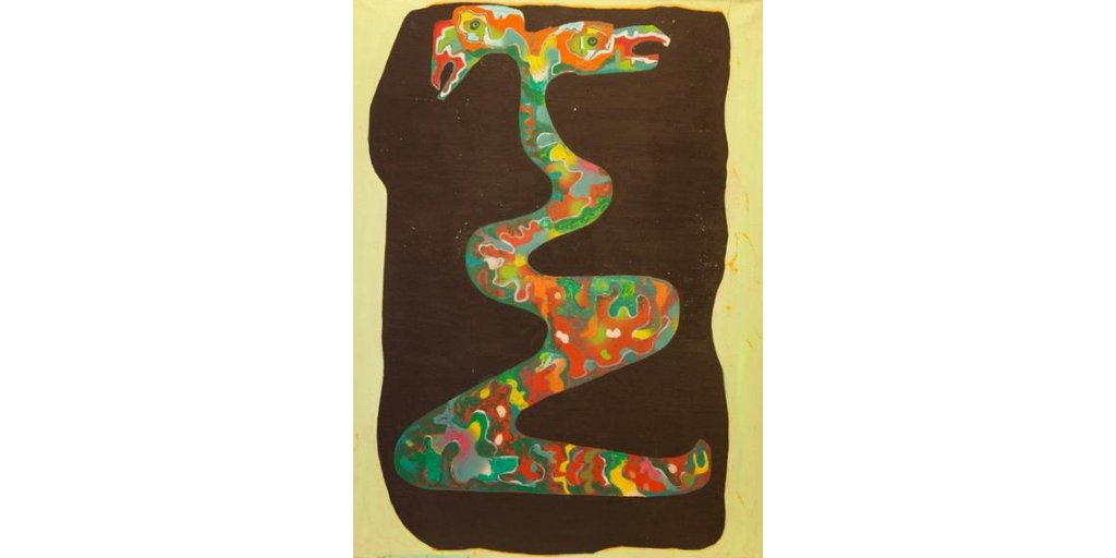 MNoveraAhmed's tweet photo. Novera, l'Esprit de la Rivière, 1973

This painting belongs to a serie done between the 1960's and 1970's in which Novera pioneered the use of spray paint - about a decade before it's widespread use as an artistic media.

#NoveraAhmed
#SprayPaint
#WomanArtist
#Pioneer
#Bangladesh https://t.co/hI2moXnVCE