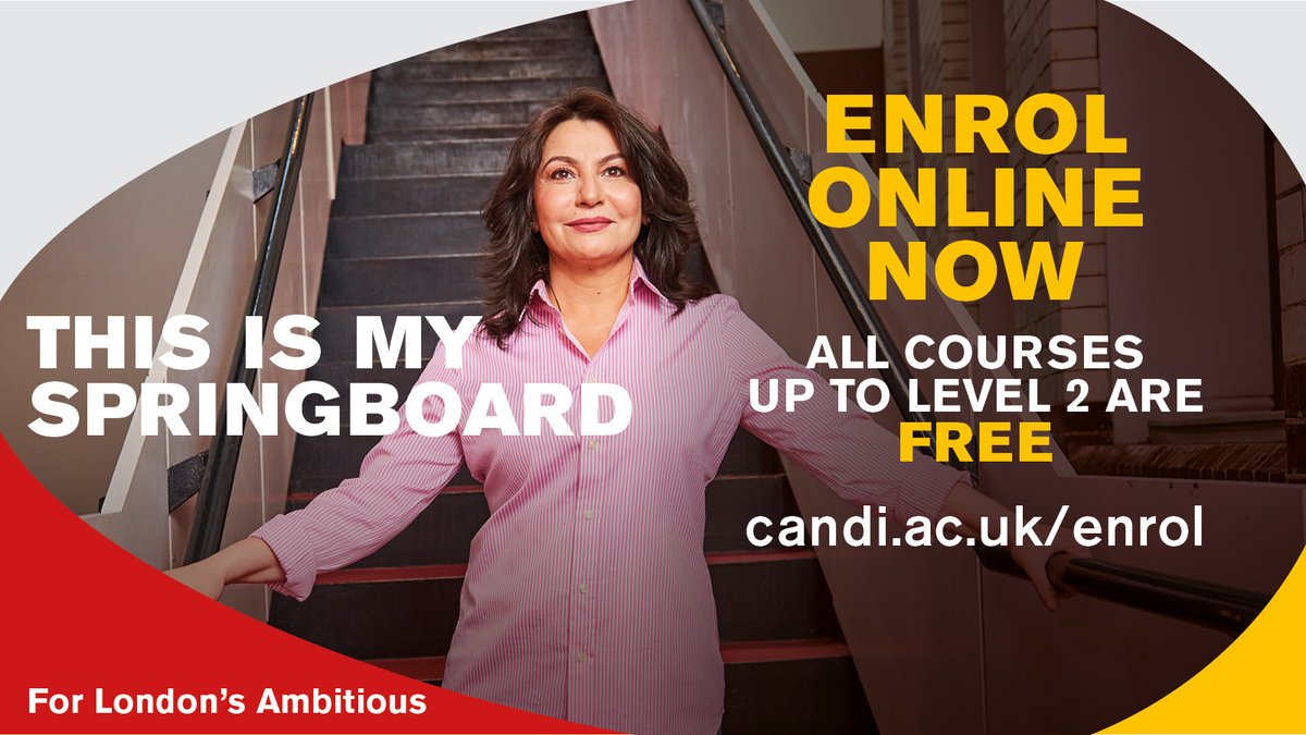 We are your springboard - Turn your ambition into a reality at CANDI this September, enrolling now: candi.ac.uk/enrol/