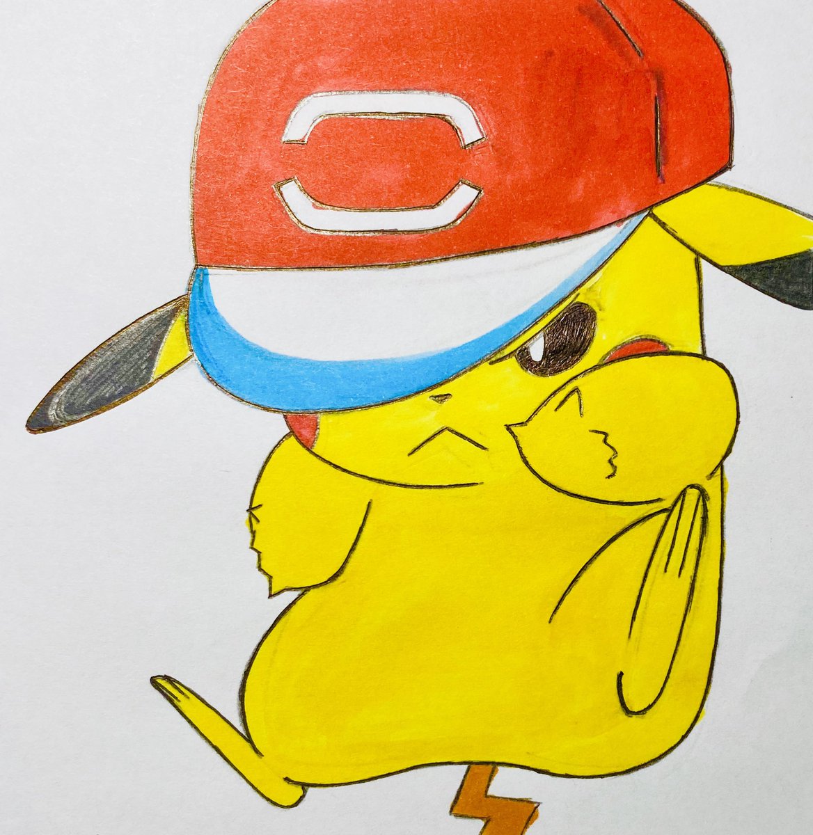 ポケモン かっこいい ピカチュウ 模写 アナログ絵描きさんと繋がりたい イラスト いろは模写 陰 のイラスト