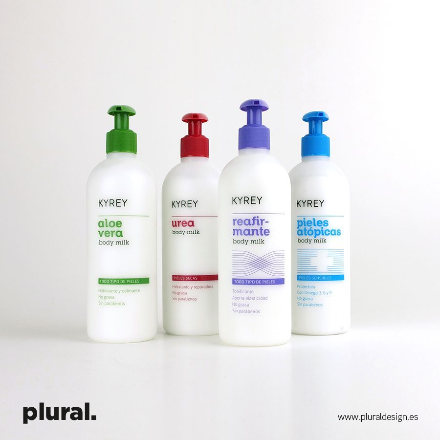 Restyling de la línea de envases de "body milk" de Kyrey💧. Revisión de jerarquías y contenidos. #Packaging #Retail #ConsumCooperativa #SupermercadosConsum #DiseñoDeEnvases #DiseñoGráfico #AlejandroCatalá #MarcaBlanca #MD #design #packagingdesign #DiseñoValencia