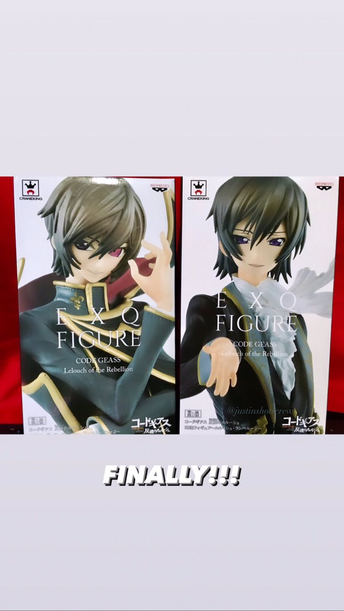 bieberificious's tweet photo. lelouch came today 🥺💙🖤💜 fresh from JP 🇯🇵💯 #codegeass #exqfigure #lelouchoftherebellion #banpresto https://t.co/xrroFPA6zq