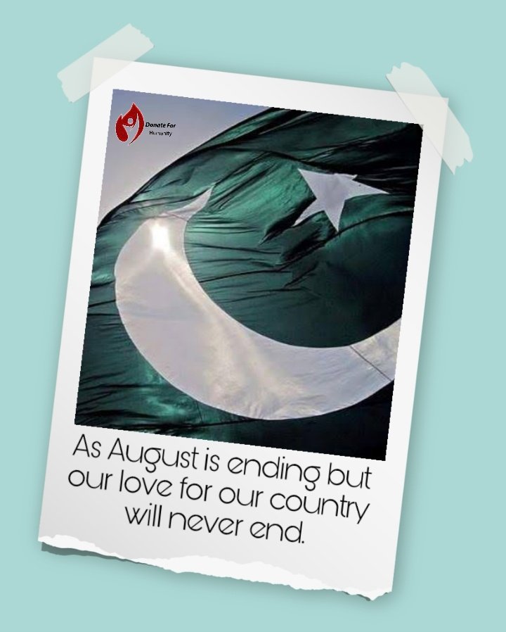 DonateForHuman2's tweet photo. Every year we make efforts for celebrating our independence day with full zeal and zest.
"As August is ending but our love for our country will never end"
#ProsperousPakistan 
#August2020 
#Independence
#UnityOfMuslims
#PakistanisaBLessing
#DonateForHumanity
#ServingForHumanity https://t.co/qUwVbhEUZv