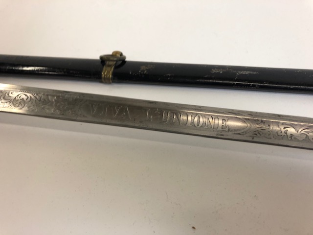 This said there's much we don't know just as we cannot be sure what the full story is behind this mid-19th century Italian sword from the collection. On her many travels Anne travelled to Italy with her Parisian lover the widower Maria Barlow (and her own aunt, also called Anne)