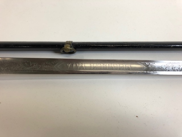 This said there's much we don't know just as we cannot be sure what the full story is behind this mid-19th century Italian sword from the collection. On her many travels Anne travelled to Italy with her Parisian lover the widower Maria Barlow (and her own aunt, also called Anne)