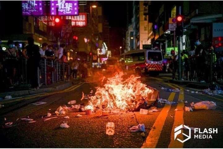 Some incidents in Hongkong Mong Kok 10.05.2020(Fire set by rioters) Tin Shui Wai 06.05.2020(Middle aged woman bullied and kicked by rioters) Wan Chai 01.07.2020(Rioter ramped his bike into police)Causeway Bay 01.07.2020(Police officer stabbed by rioter)