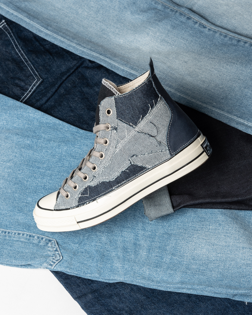 denim patchwork chuck 70 high top