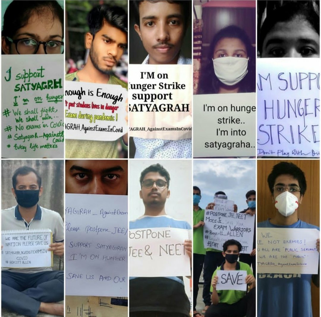 Amit2707's tweet photo. Students are not against Exams, its just the Timing is not right. It's a Matter of their Entire Future. #SATYAGRAH_AgainstExamsInCovid https://t.co/zjXKB4VdBe