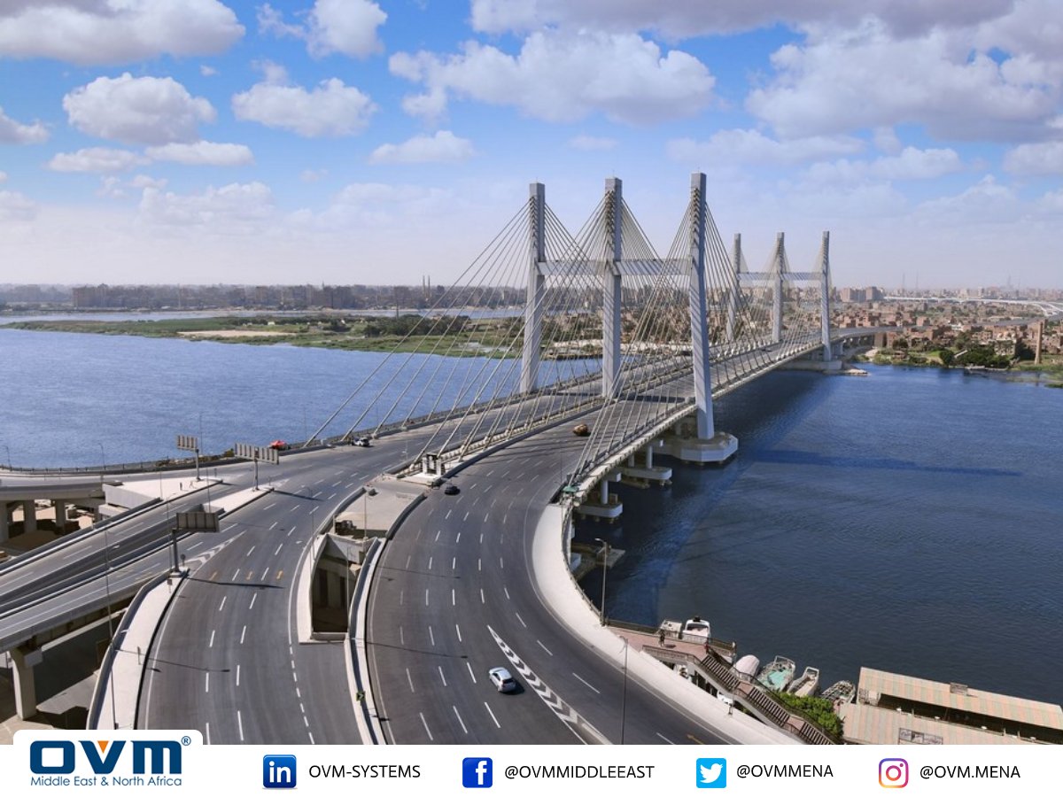 OVMmena's tweet image. {Photos} OVM is honored with its contribution to the construction of the landmark project in Cairo, Egypt “Rod El-Farag” Cable-stayed Bridge.

Using OVM Stay Cable System, &quot;REF Bridge&quot; was completely constructed in (2019).

#OVM
#Cable_Stayed_Bridges
#OVM_Stay_Cable_System