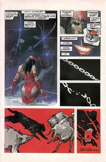 Day 8 and it’s Elektra:Assassin  @sinKEVitch art is mind blowing. The different styles (sometimes within the same panel) mixed with Miller’s plot gives an ethereal feel to the story