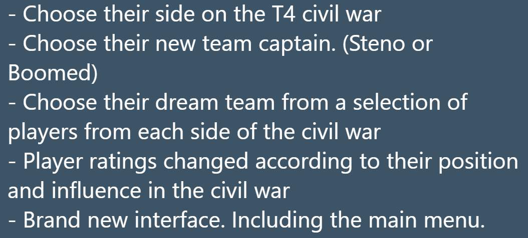 T4Siege's tweet photo. The 'Civil War' DLC includes a new playable game mode which allows the player to: https://t.co/LuvjyWg6z4