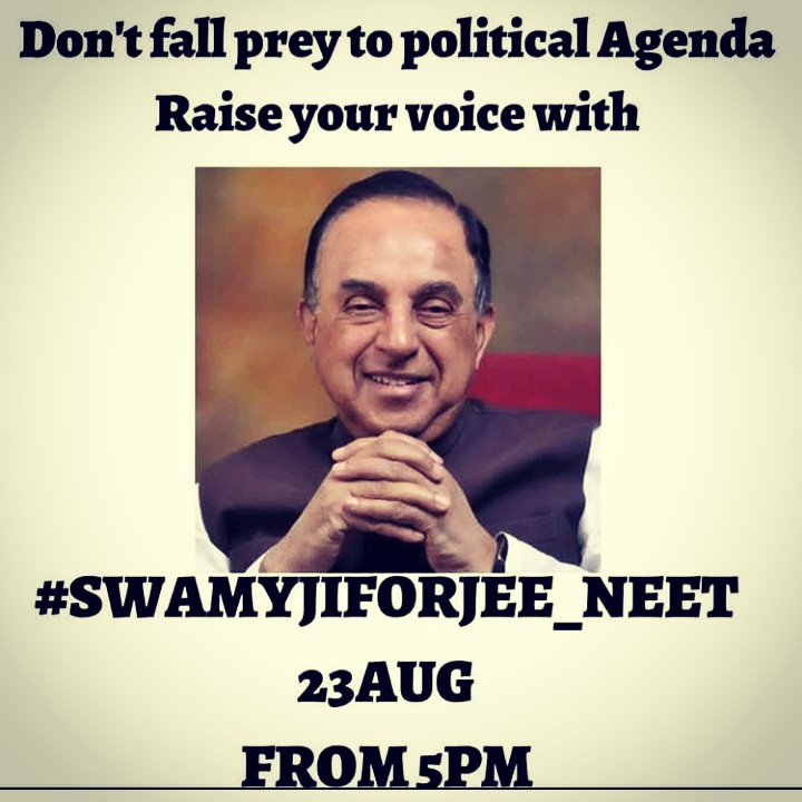 NEETFUTUREMBBS's tweet photo. #SWAMYJIFORJEE_NEET
👆👆👆👆👆👆
Share more and more please 
Follow us for more support

#NEET2020 
#neet 
#POSTPONEJEE_NEET 
#SWAMYJI_NITINJI_RAJNATHJI_HELPJEENEET
#Swamijihelp_NEETJEEaspirants
5:00pm 💪💪

Retweet it https://t.co/JHyM1oeYdJ