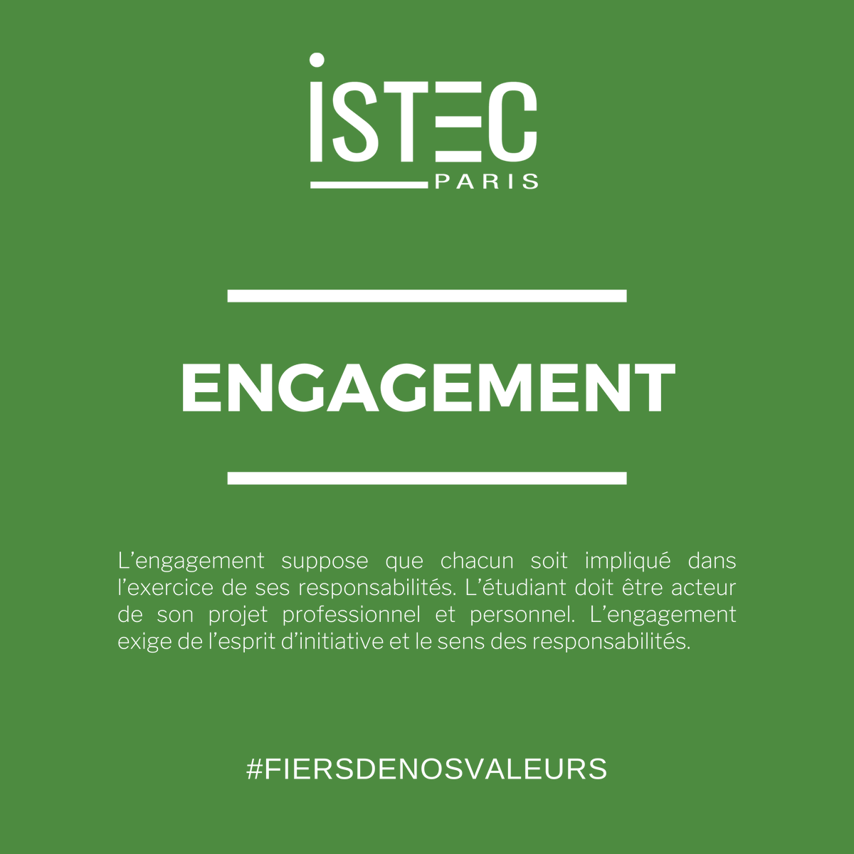 ISTEC_Paris's tweet photo. L’ISTEC s’appuie sur ses 5 #valeurs distinctives portées par l’ensemble de la communauté éducative pour développer le savoir, savoir-faire et savoir-être de ses étudiants, reconnus par les milieux professionnels. #FIERSDENOSVALEURS ⁠#ENGAGEMENT⁠ #WELCOMETOISTEC #ISTECFAMILY https://t.co/SCzHOE3ZKD