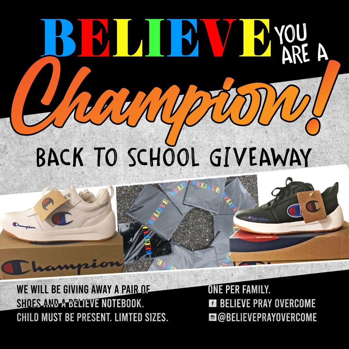“Your Life Matters” Rally hosted by Vision Driven 757 at Grove Church today 3pm-6pm. We will be giving away Champion shoes ranging in sizes 4.5-7 and some notebooks. Limited supply. First come. One pair per family. Child must be present. #BelievePrayOvercome #VisionDriven757