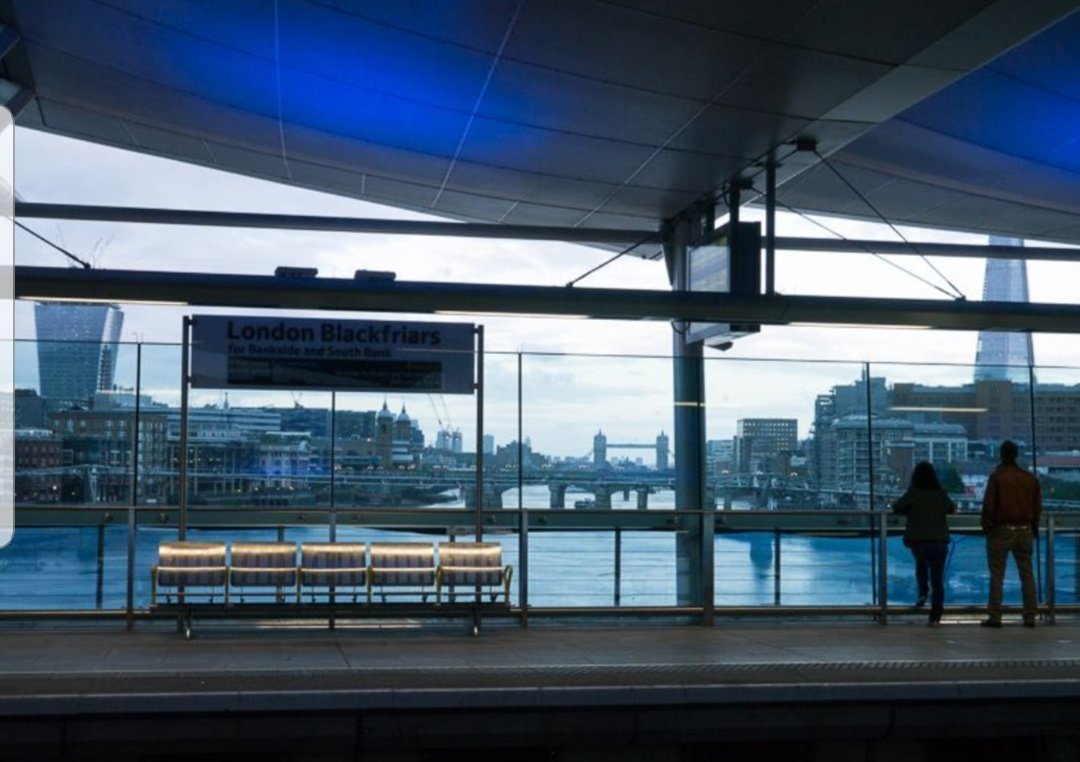 BLACKFRIARS: Built OVER the river with amazing views. Nothing to do here but it's BUILT OVER THE RIVER.