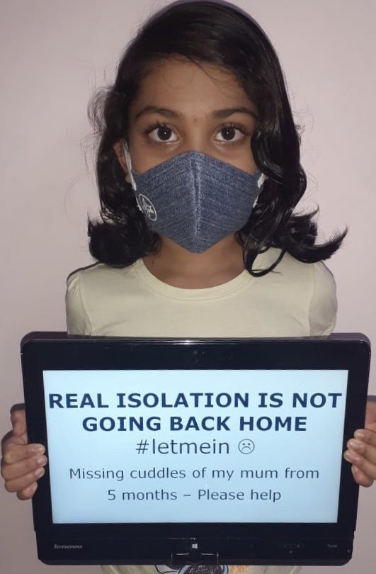 thallapellyhari's tweet photo. @ScottMorrisonMP I am only 7 years old and don't know what mistake I did to be away from my mum for 5 months. Please help me go home and cuddle my my mum. #IStillCallAustraliaHome @AusHCIndia https://t.co/o0YM2eL4ld