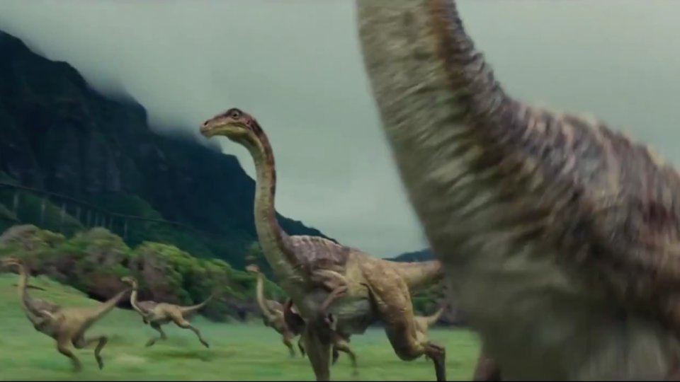 Le Gallimimus réapparaît ensuite, de manière fugace cependant, dans le film Jurassic World, sous une nouvelle variante qu'on aperçoit.L'espèce n'a pas été impliquée dans l'incident d'Isla Nublar en 2015.