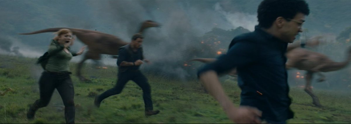 L'espèce réapparaît dans Jurassic World Fallen Kingdom et plusieurs d'entre eux fuient alors l'éruption du volcan de l'île, étant même obligés de se jeter à la mer. Au moins huit adultes ont été capturés par les hommes de Wheatley, mais seront libérés avec les autres animaux.