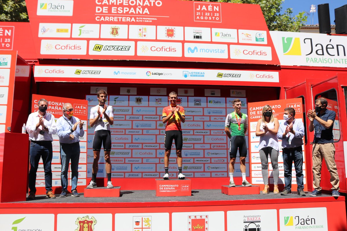 #CEJaen20 | Podio línea Élite masc.👇

🥇Samuel Blanco (Froiz) 
🥈Ander Okamika (Netllar) 
🥉Miguel Ángel Ballesteros (<a href="/CajaRural_RGA/">Team Caja Rural-RGA</a>) 

<a href="/jaenturismo/">Jaén ParaísoInterior</a> <a href="/dipujaen/">Diputación de Jaén</a>