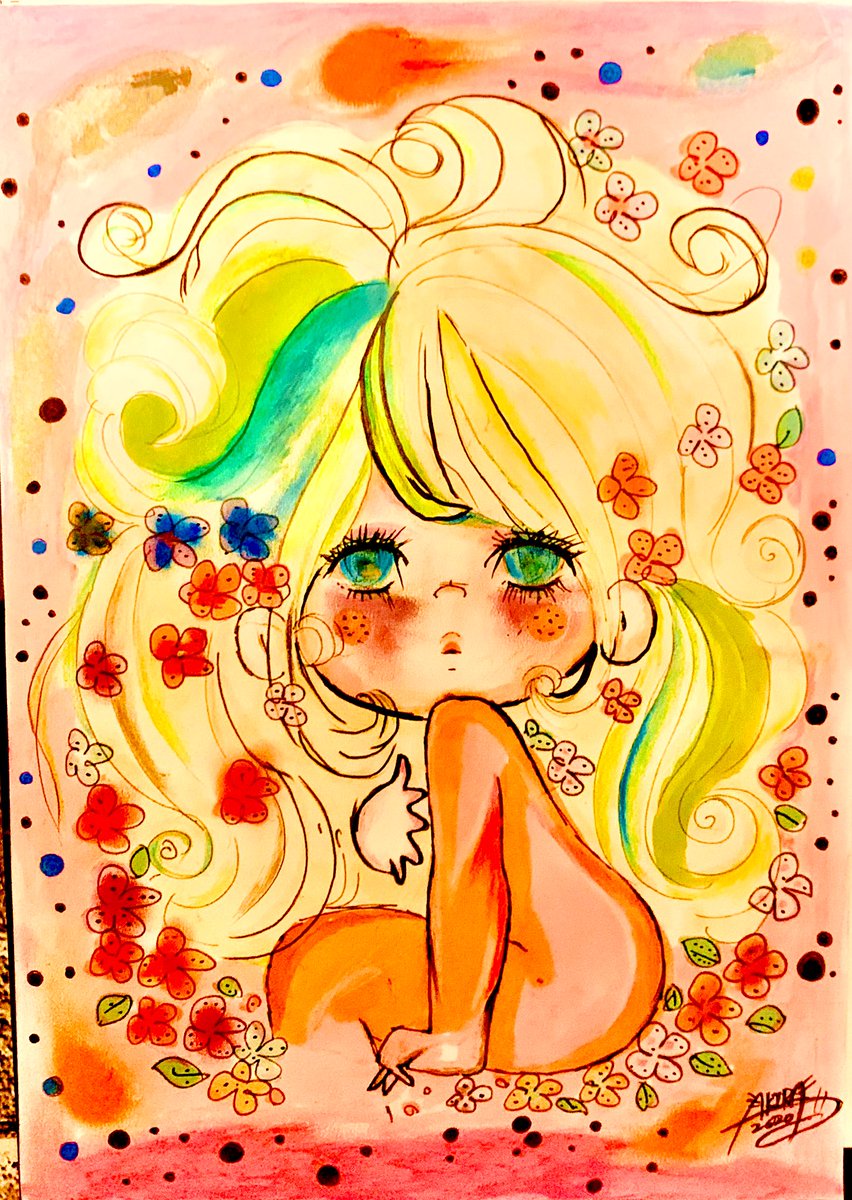 𝔄𝔎ℑℜ𝔄 こんばんは 水森亜土さんの絵を描いてみました たまには暖かい絵も笑笑 水森亜土 絵描きさんと繋がりたい イラスト 絵 アナログ 優しい絵 イラスト好きな人と繋がりたい