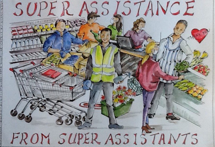 BBCOxford's tweet photo. Alison told @MichBabsJordan all about her 81 year old mother who has been creating cartoons for keyworkers. We think they are rather marvellous!  #freeland #Oxfordshire #cartoons #keyworkers https://t.co/Al4aA8Lkbp