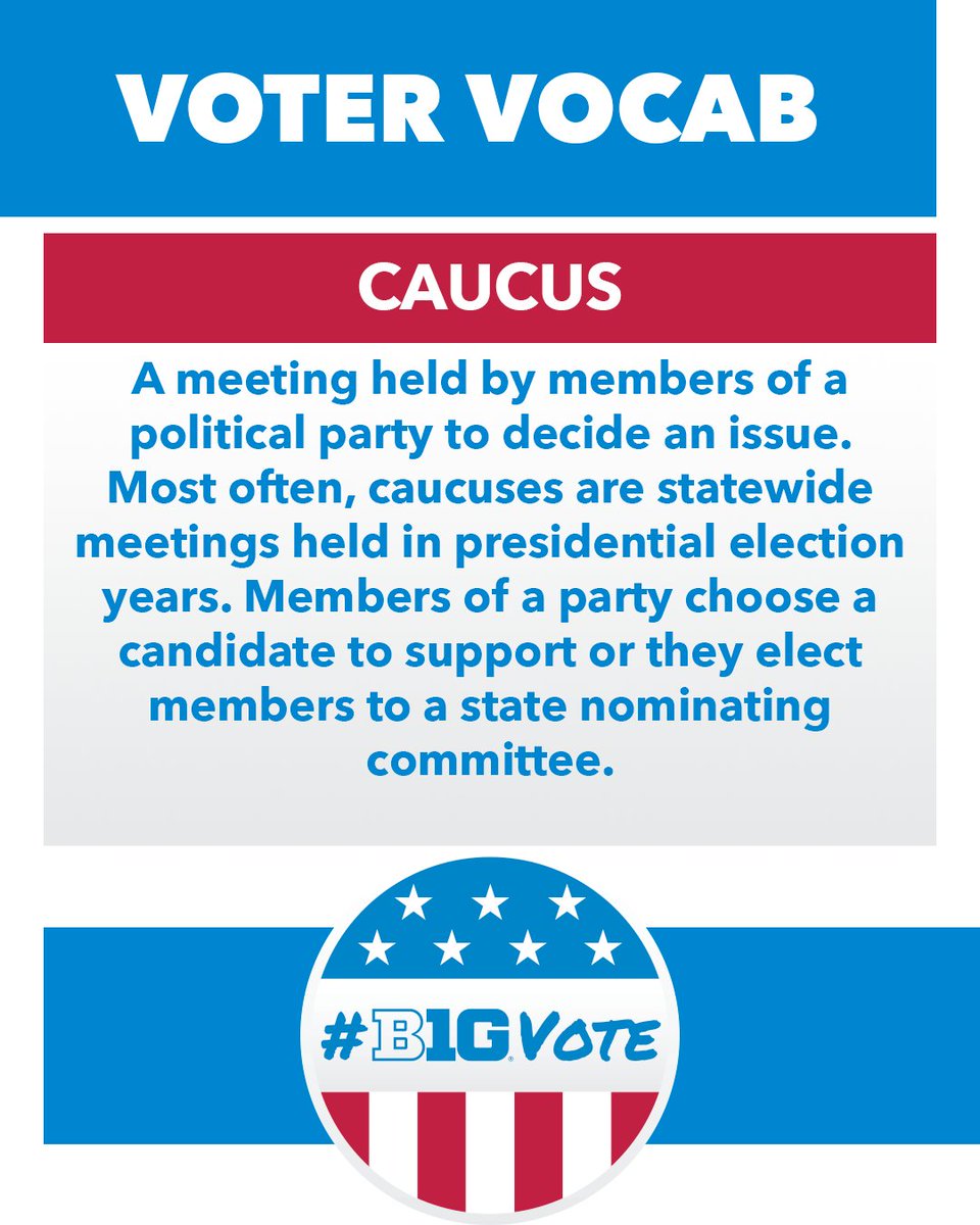 umichathlead's tweet photo. It is that time again to learn a little bit more about voting from the #B1GVote initiative. Today we learn what a "Caucus" is. #mwolverineslead https://t.co/odMQb2Ewyw