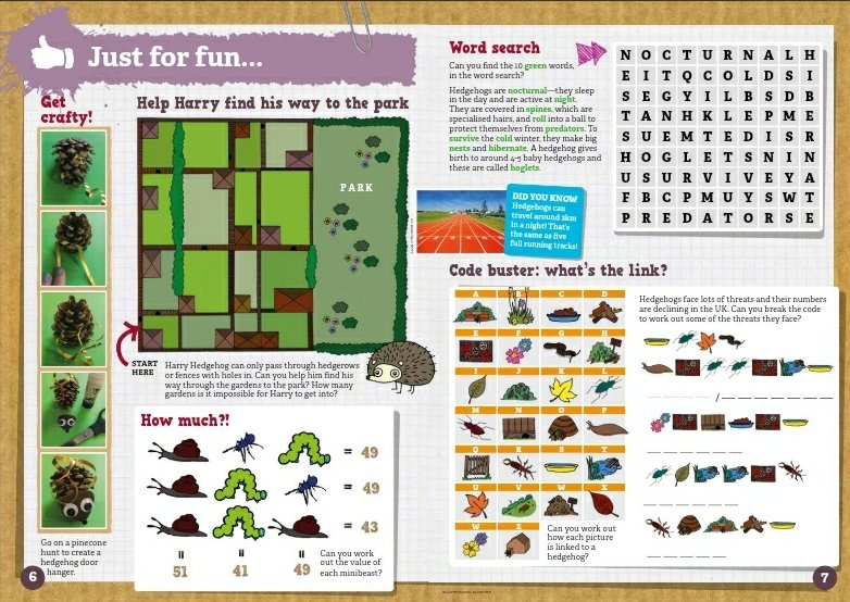 Local  @WildlifeTrusts also provide advice to lots of key stakeholders & many have/have had hog specific projects too! Check out  @suffolkwildlife resources, including my fav family activity booklet (I may be biased )  https://tinyurl.com/yx7elb9v  6/9