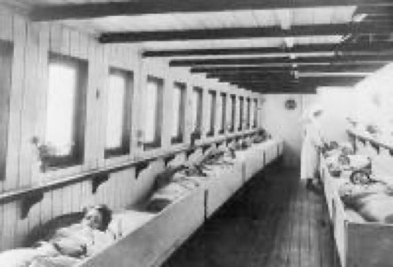 For the next two decades until 1903 smallpox patients were taken from MAB wharves at Rotherhithe, Blackwall & Fulham to hospital ships. A medical officer triaged the cases at the wharf and confirmed cases were taken by steam ambulance boats to the Long Reach floating hospitals.