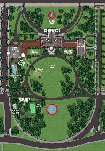 The White House grounds consist of 52 acres. The L-shaped 1,100-square-foot garden is located by the mansion's tennis courts and can be seen from E street. https://nps.gov/whho/planyourvisit/white-house-garden-tours.htm