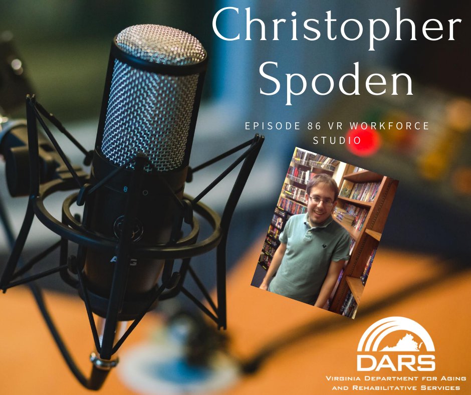 VADARS (@vadars) on Twitter photo Christopher talks about voc rehab, his job club & the elevator speech that landed him a great job with a federal contractor. He encourages others with Asperger’s syndrome to try VR. Episode 85 VR Workforce Studio 9/2020. <a href="/VRworkforce/">Rick Sizemore</a> <a href="/csavr/">CSAVR</a> <a href="/WINTAC_VR/">WINTAC-VR</a> <a href="/RSA_NCRTM/">NCRTM</a> <a href="/NationalRehab/">NationalRehabAssoc</a> Christopher talks about voc rehab, his job club & the elevator speech that landed him a great job with a federal contractor. He encourages others with Asperger’s syndrome to try VR. Episode 85 VR Workforce Studio 9/2020. <a href="/VRworkforce/">Rick Sizemore</a> <a href="/csavr/">CSAVR</a> <a href="/WINTAC_VR/">WINTAC-VR</a> <a href="/RSA_NCRTM/">NCRTM</a> <a href="/NationalRehab/">NationalRehabAssoc</a>