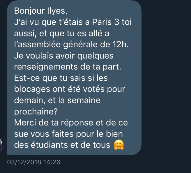 Et on commence par un DM classique, respectueux, gentil 