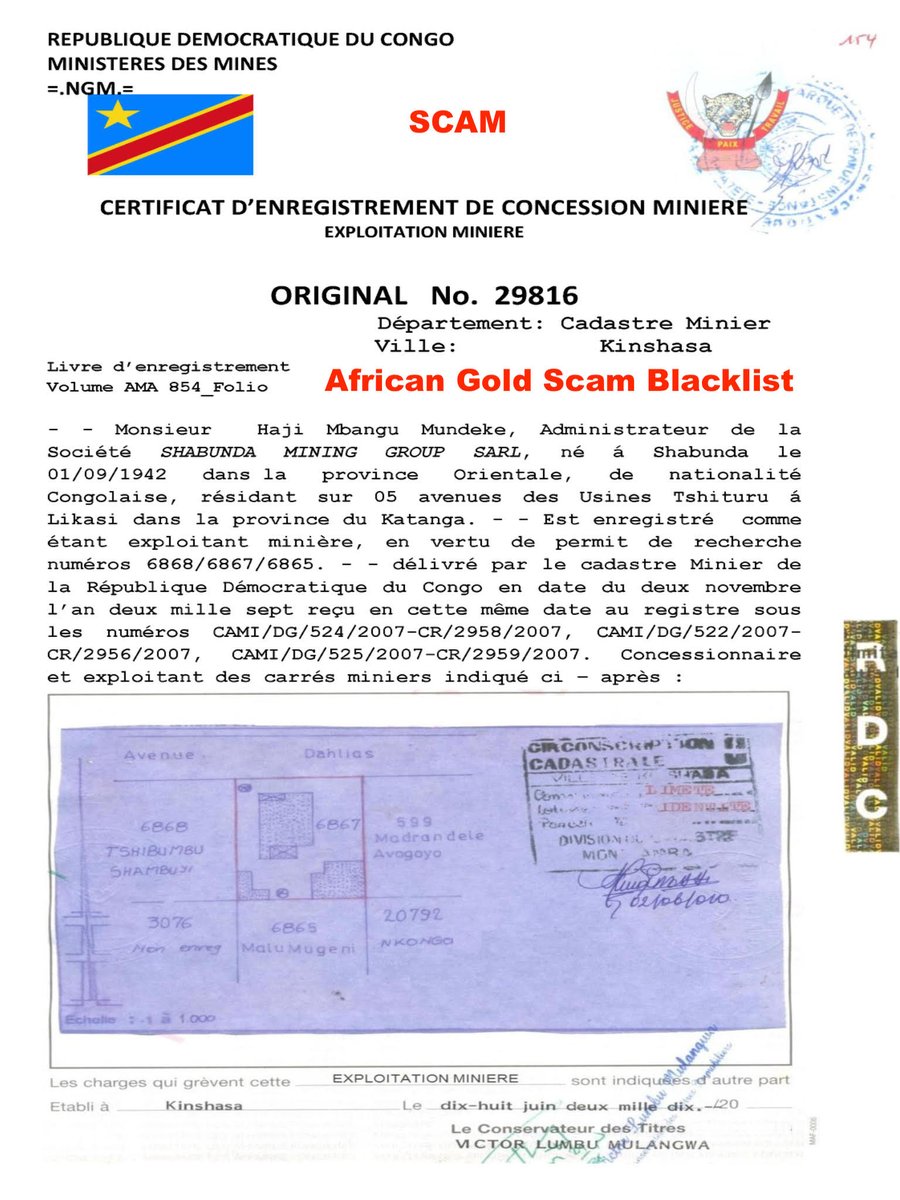 gold_scam's tweet photo. Shabunda Mining is a mining company operating in DRC Congo. They offer Gold , Gemstones and Copper Cathode. BUT… There is one big problem..
They are scammers (what else is new ?!). Do NOT pay them any money upfront. Just stay far away from them !! https://t.co/mjdQyxfc4t