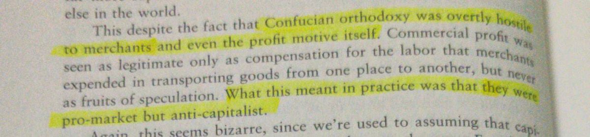 China surprisingly had a different take on the whole issue. which was influenced by Confucian ideologies. They were pro-market but anti-capitalist. A possibility which we don't discuss often in media because we think capitalism and market are the same things