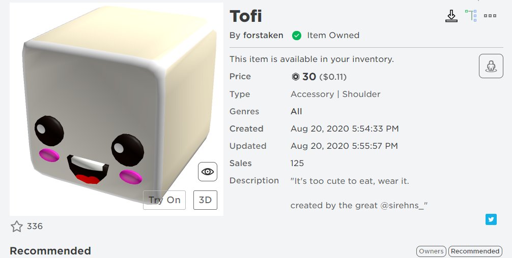 Tofuu On Twitter My First Ugc Has Released Thanks To Sirehns For Making Lil Tofi Go Check It Out D Https T Co 7n9crg60b9 - roblox tofuu password