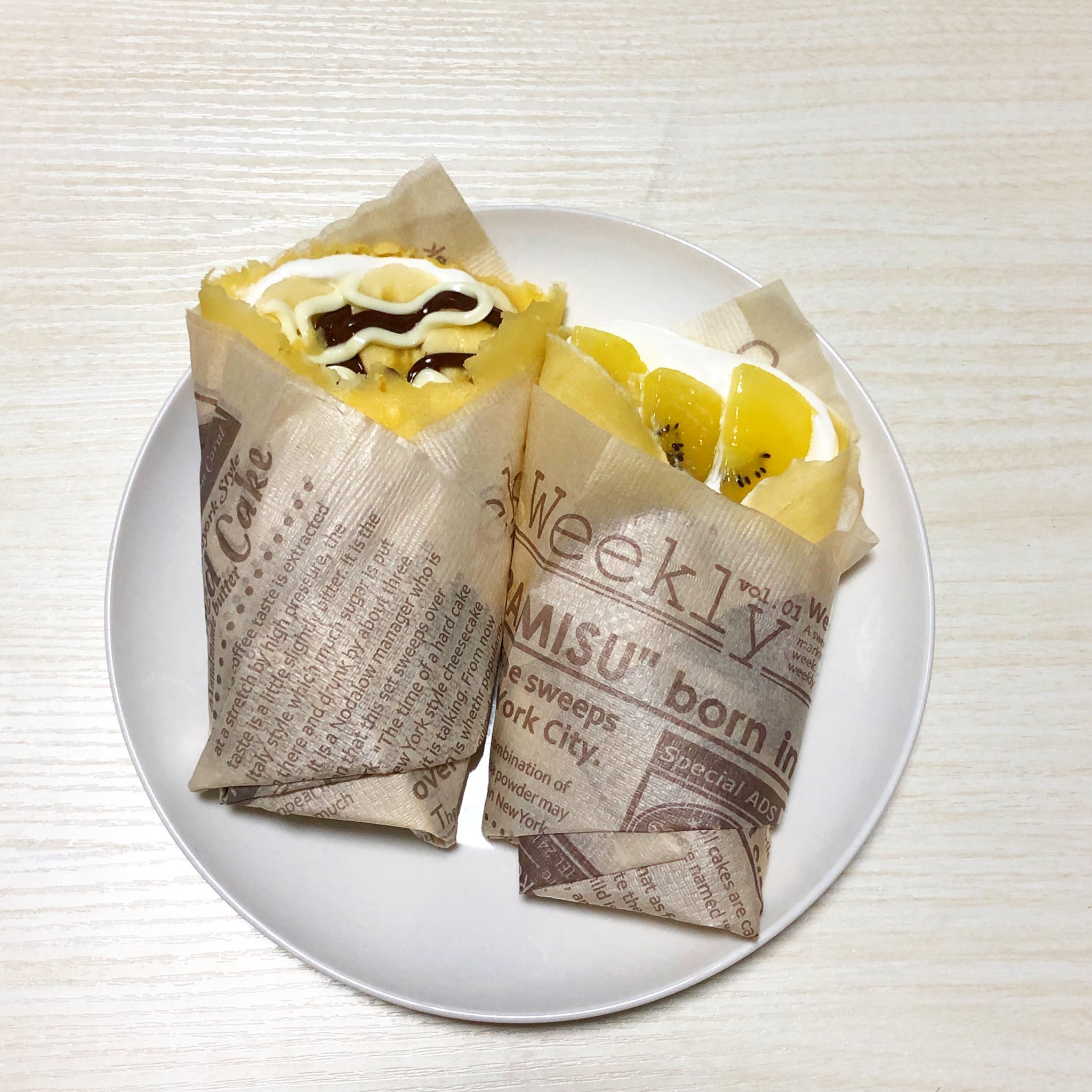 のの おうちでクレープ 何年ぶりかにクレープを作りました 定番のチョコバナナとキウイを入れました お菓子作り お菓子 おやつ作り クレープ おうちスイーツ 手作りお菓子 お菓子作り好きな人と繋がりたい お菓子好きな人と繋がりたい
