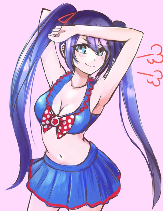 #wlwイラスト
今年も水着うれぴ
告知のシュネちゃんがサンドリヨン意識したポーズしてるのも好き 