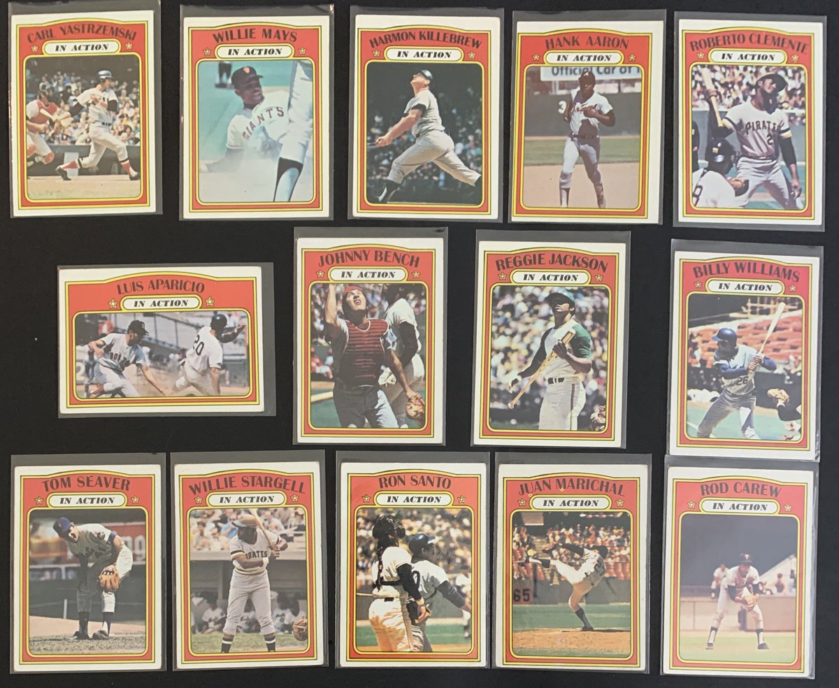 Fourteen Hall of Famers among the 72 In Action Cards.